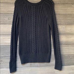 Gap Black Cable Knit Sweater Small Tall ST